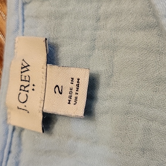 J. Crew Light Blue Tiered Gauzy Maxi Dress Matching Cloth Belt Pockets Size 2 - Picture 5 of 7